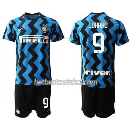 Inter Milan Romelu Lukaku 9 Kind Voetbaltenues Thuis 2020/21 - SS (+ Korte broeken)